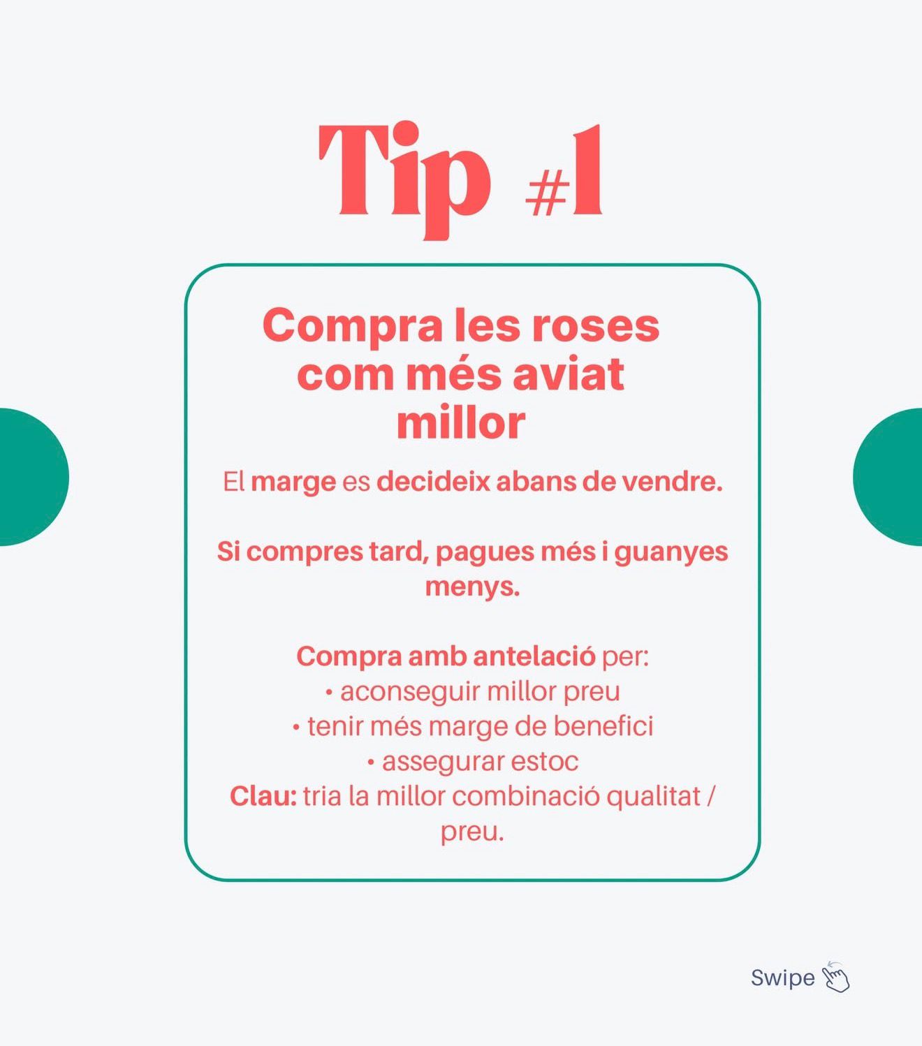 Tip 1 per vendre roses a Sant Jordi